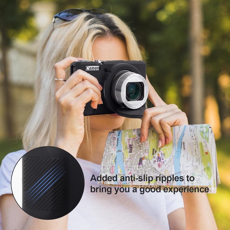 Rieibi Silicone Case for Canon G7 X Mark III Case, G7X Mark III Accessories with 2 pcs sreen Protectors,Detachable Lens Cover for Canon G7X III Cover - Image 5